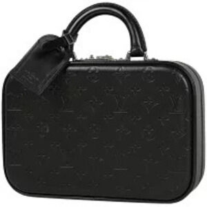 Louis Vuitton Valisette Trunk Handbag Monogram Glac Leather Noir Black